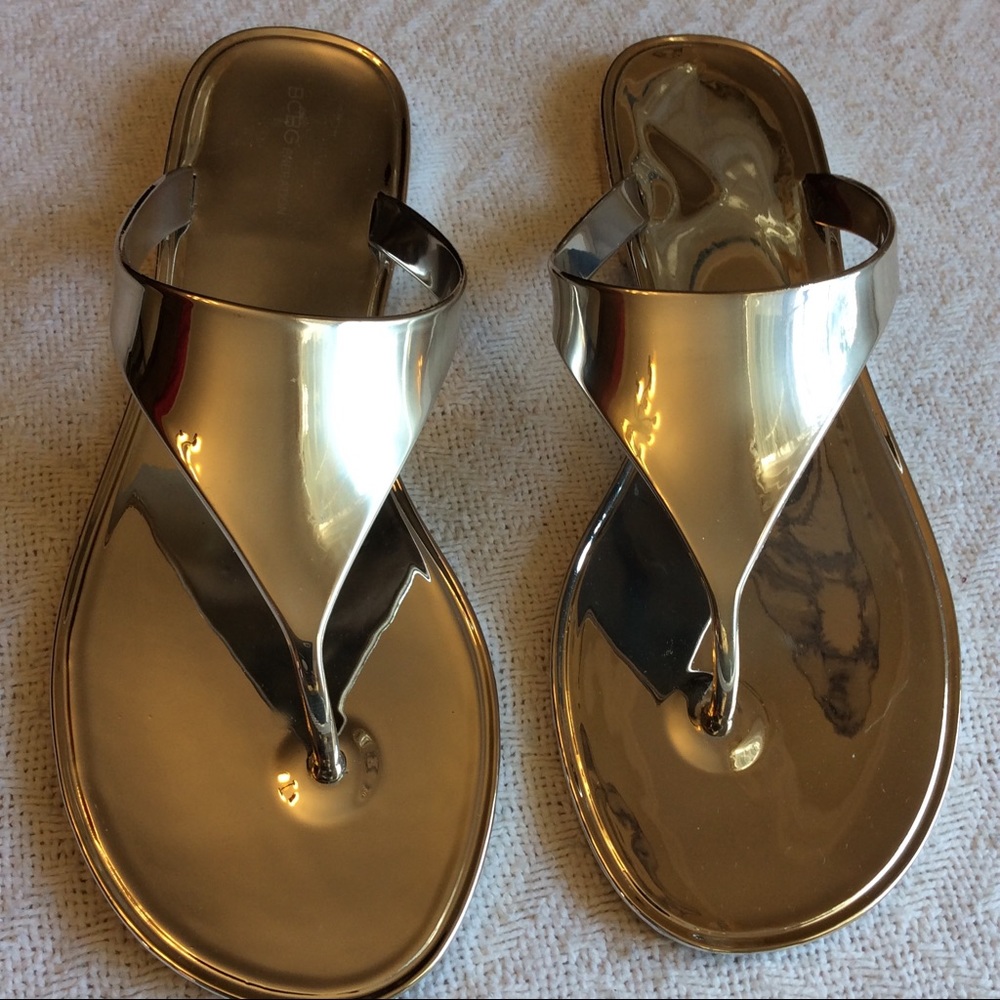 Silver bcbg sandals